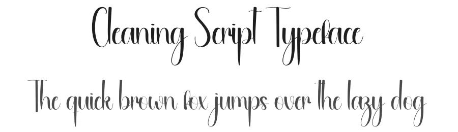 Cleaning Script Typeface by andikastudio — Script Handwritten Font