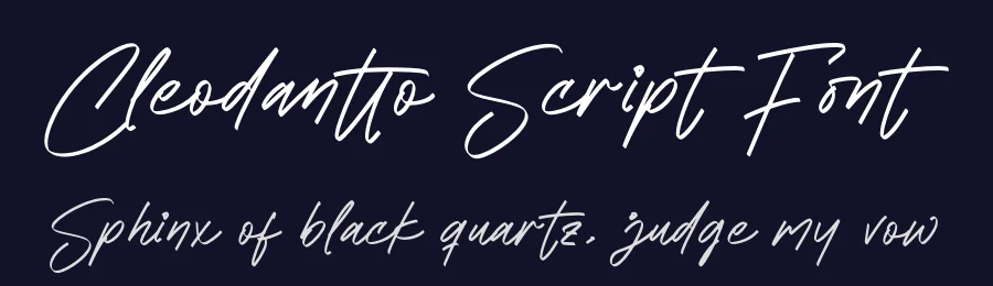 Cleodantto Script Font by glorytype — Script Handwritten Font — thumbnail 2