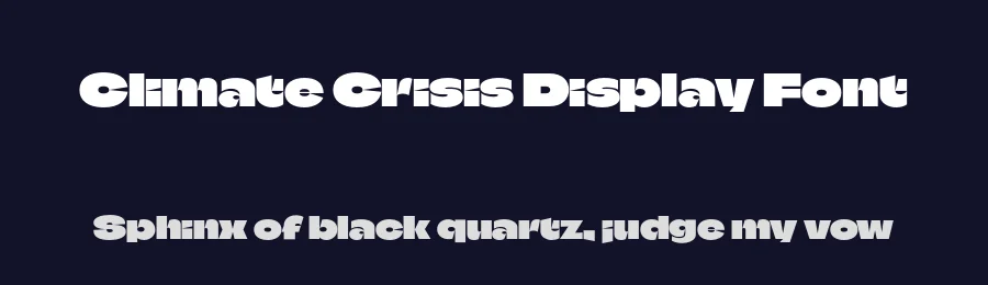 Climate Crisis Display Font by Daniel Coull , Eino Korkala — Display Font — thumbnail 2
