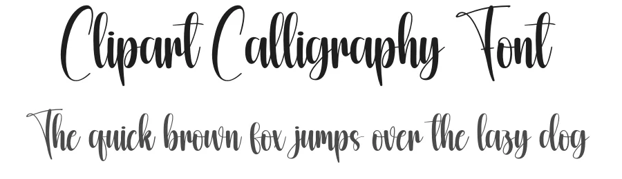 Clipart Calligraphy Font by creativeletter — Script Handwritten Font