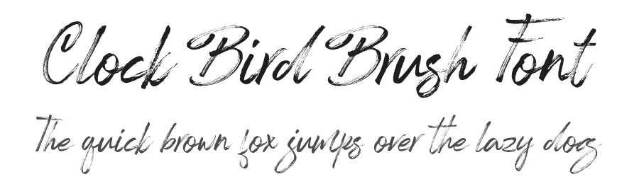 Clock Bird Brush Font by stripesstudio — Script Handwritten Font