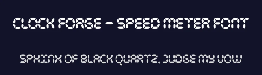 Clock Forge – Speed Meter Font by Casloop Studio — Display Font — thumbnail 2