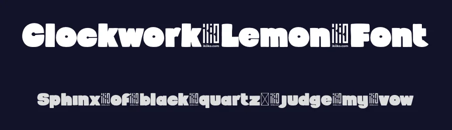 Clockwork Lemon Font by ikiiko type — Display Font — thumbnail 2