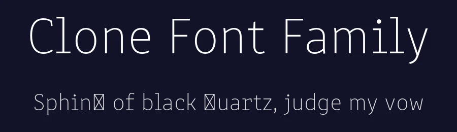 Clone Font Family by Rosetta Type Foundry — Sans Serif Font — thumbnail 2