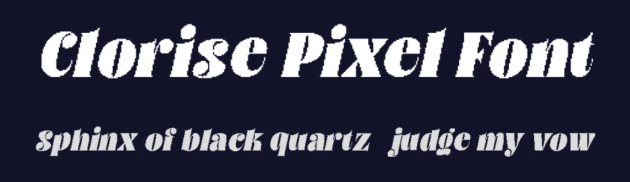 Clorise Pixel Font by craftsupplyco — Display Font — thumbnail 2