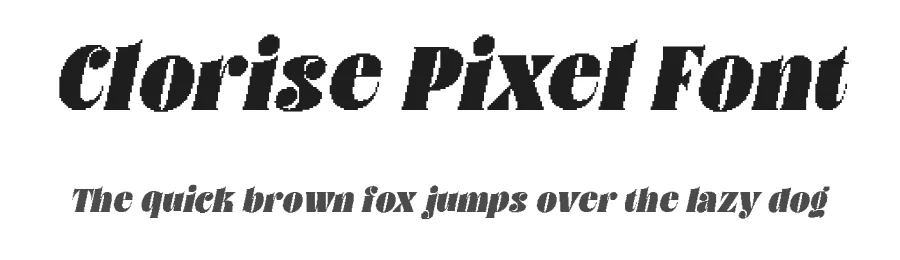 Clorise Pixel Font by craftsupplyco — Display Font