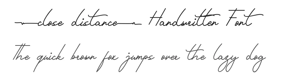 Close Distance Handwritten Font by edricstudio — Script Handwritten Font