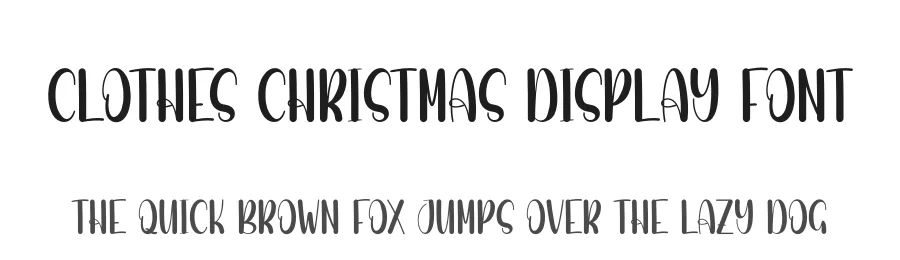 Clothes Christmas Display Font by andikastudio — Display Font