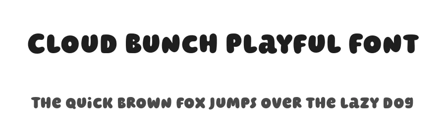 Cloud Bunch Playful Font by Four Lines Studio — Display Font