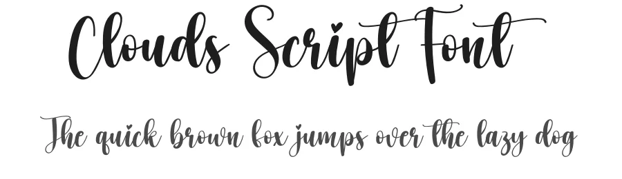 Clouds Script Font by creativeletter — Script Handwritten Font