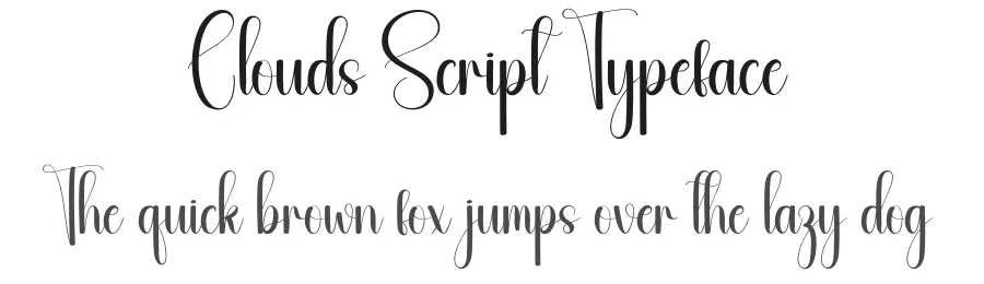 Clouds Script Typeface by andikastudio — Script Handwritten Font