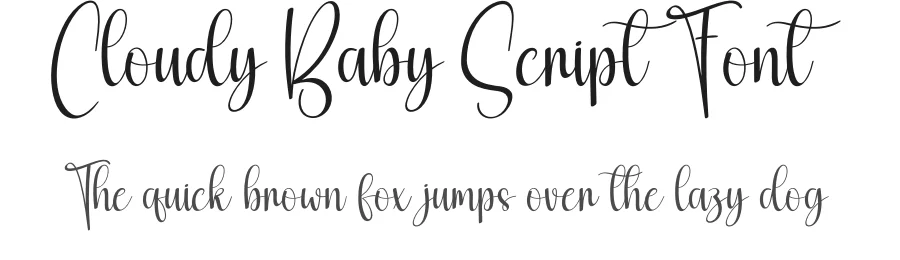 Cloudy Baby Script Font by creativeletter — Script Handwritten Font