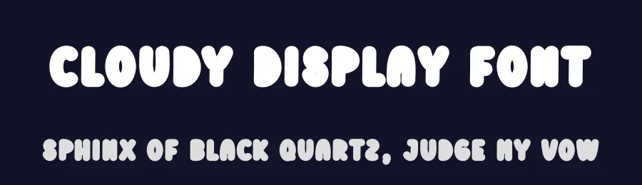 Cloudy Display Font by andikastudio — Display Font — thumbnail 2
