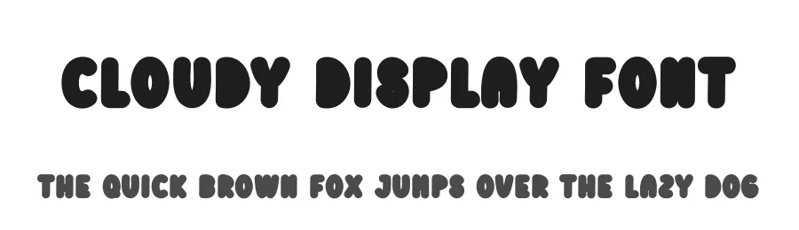 Cloudy Display Font by andikastudio — Display Font