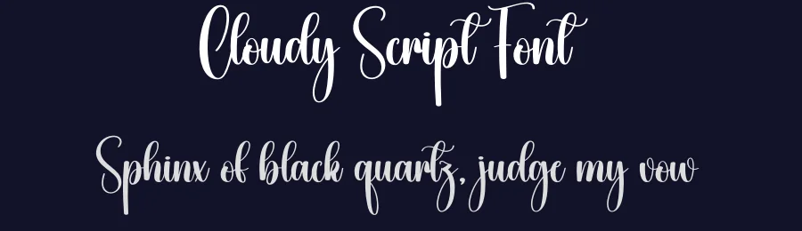 Cloudy Script Font by creativeletter — Script Handwritten Font — thumbnail 2