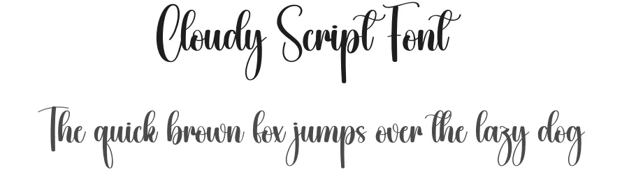 Cloudy Script Font by creativeletter — Script Handwritten Font