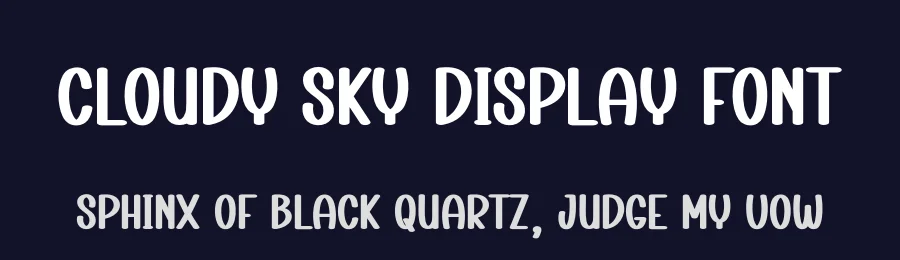 Cloudy Sky Display Font by creativeletter — Display Font — thumbnail 2