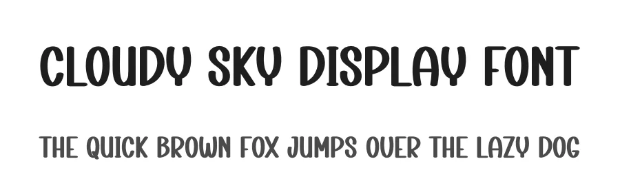 Cloudy Sky Display Font by creativeletter — Display Font