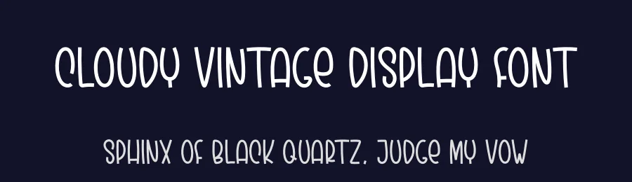 Cloudy Vintage Display Font by creativeletter — Display Font — thumbnail 2