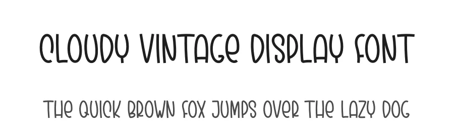 Cloudy Vintage Display Font by creativeletter — Display Font