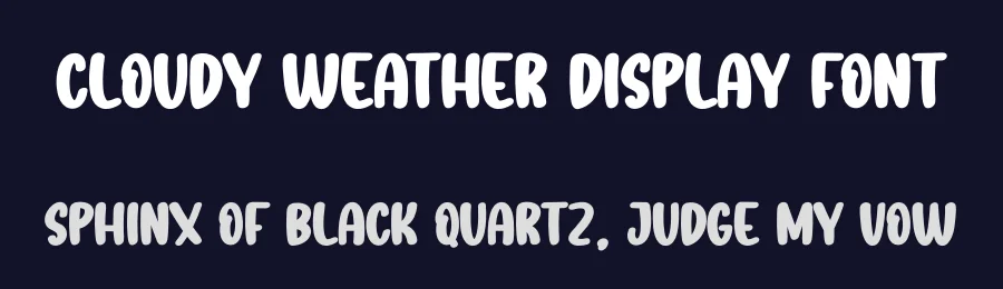 Cloudy Weather Display Font by creativeletter — Display Font — thumbnail 2