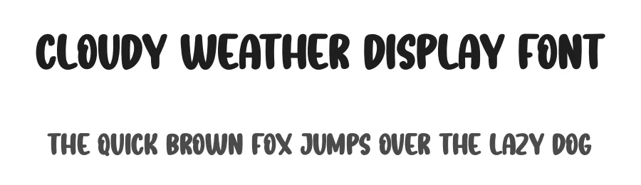 Cloudy Weather Display Font by creativeletter — Display Font