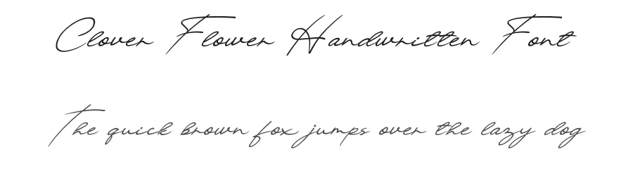 Clover Flower Handwritten Font by andikastudio — Script Handwritten Font