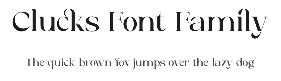 Clucks Font Family by zaain type β Decorative Font