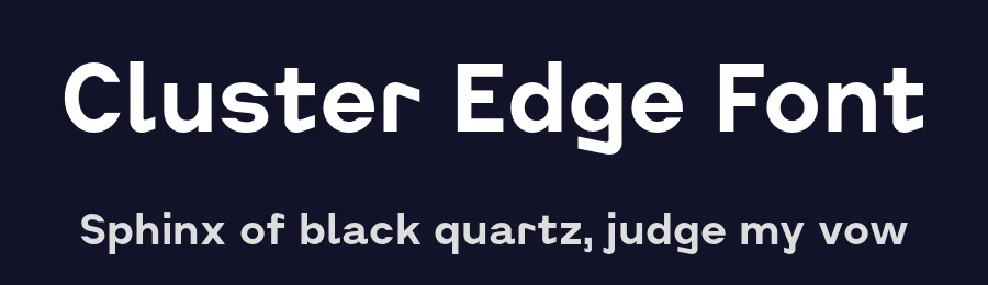 Cluster Edge Font by Kobuzan — Sans Serif Font — thumbnail 2