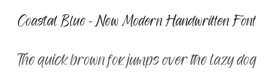 Coastal Blue – New Modern Handwritten Font by stylishtype.co — Serif Font
