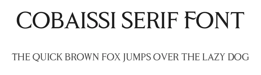 Cobaissi Serif Font by unblast — Serif Font