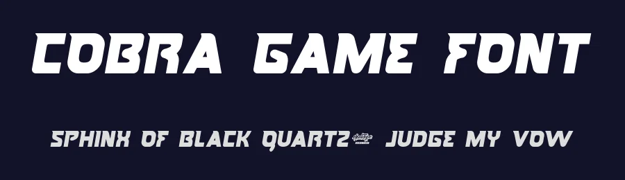 Cobra Game Font by noahtype — Decorative Font — thumbnail 2