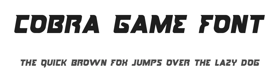Cobra Game Font by noahtype — Decorative Font