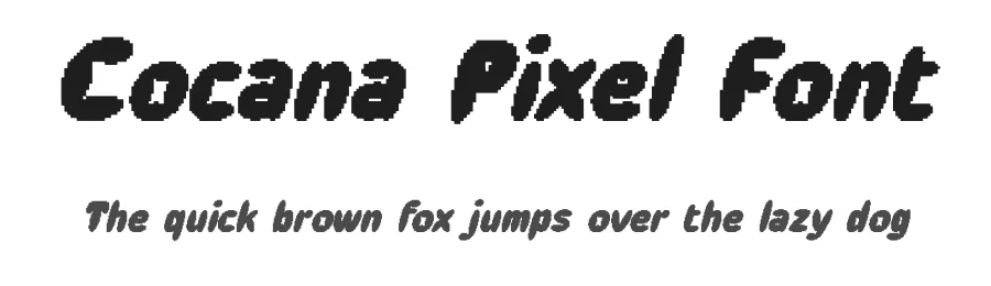 Cocana Pixel Font by craftsupplyco — Display Font