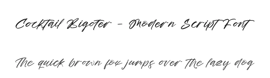 Cocktail Bigoter – Modern Script Font by stylishtype.co — Script Handwritten Font
