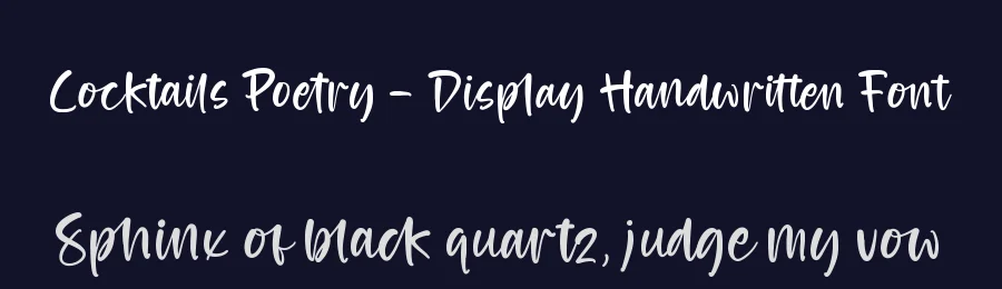 Cocktails Poetry – Display Handwritten Font by stylishtype.co — Script Handwritten Font — thumbnail 2