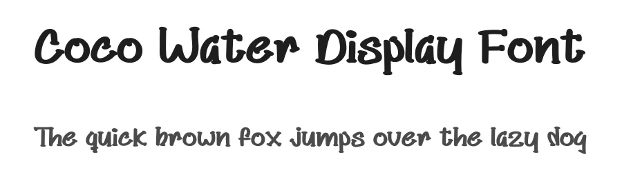 Coco Water Display Font by levincreative — Display Font