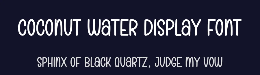 Coconut Water Display Font by andikastudio — Display Font — thumbnail 2