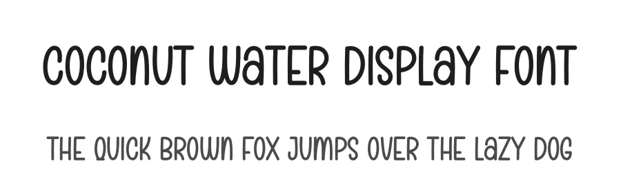 Coconut Water Display Font by andikastudio — Display Font