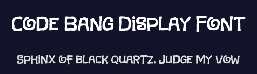Code Bang Display Font by Khurasan — Display Font — thumbnail 2
