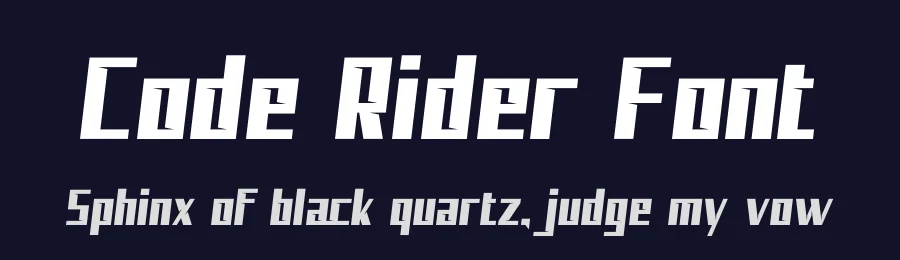 Code Rider Font by Denustudios — Decorative Font — thumbnail 2