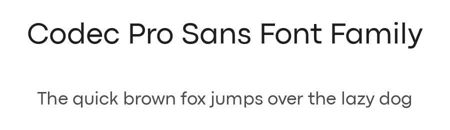 Codec Pro Sans Font Family by Andrea Tartarelli , Cosimo Pancini , Francesco Canovaro — Sans Serif Font