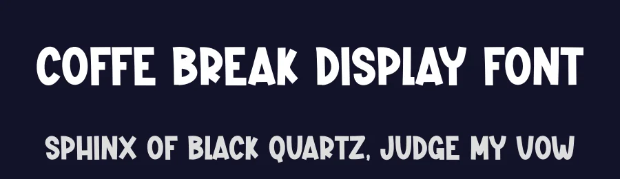 Coffe Break Display Font by andikastudio — Display Font — thumbnail 2