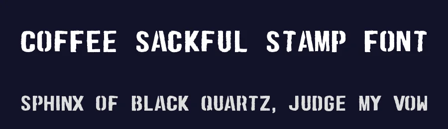 CofFEe Sackful Stamp Font by zai — Display Font — thumbnail 2