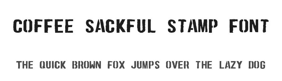 CofFEe Sackful Stamp Font by zai — Display Font