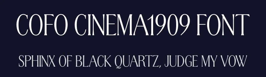 CoFo Cinema1909 Font by Contrast Foundry — Serif Font — thumbnail 2