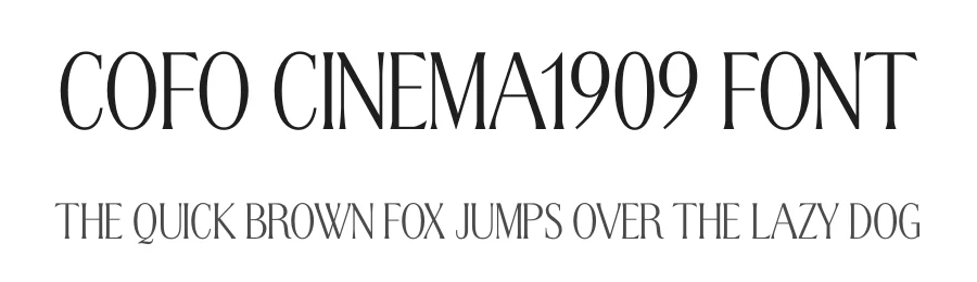 CoFo Cinema1909 Font by Contrast Foundry β Serif Font