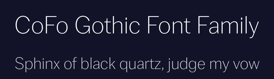 CoFo Gothic Font Family by Contrast Foundry — Sans Serif Font — thumbnail 2
