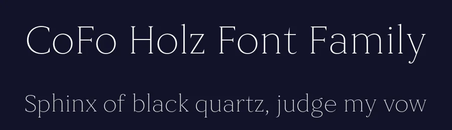 CoFo Holz Font Family by Contrast Foundry — Serif Font — thumbnail 2
