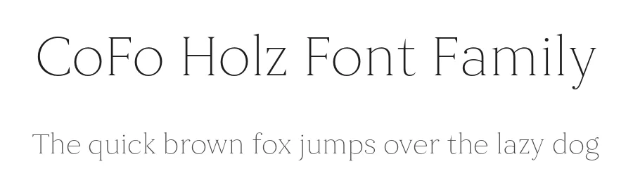 CoFo Holz Font Family by Contrast Foundry — Serif Font